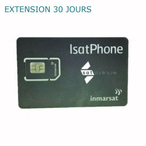 Extension 30 jours pour téléphone satellite Inmarsat IsatPhone-Satavenue